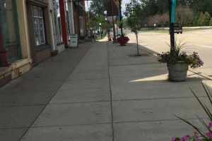 Blissfield Michigan Lamp Posts Tealed