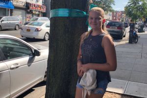 Brooklyn NY Girl Teal Tree