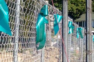 Washingtonville New York Teal Ribbons On Fence